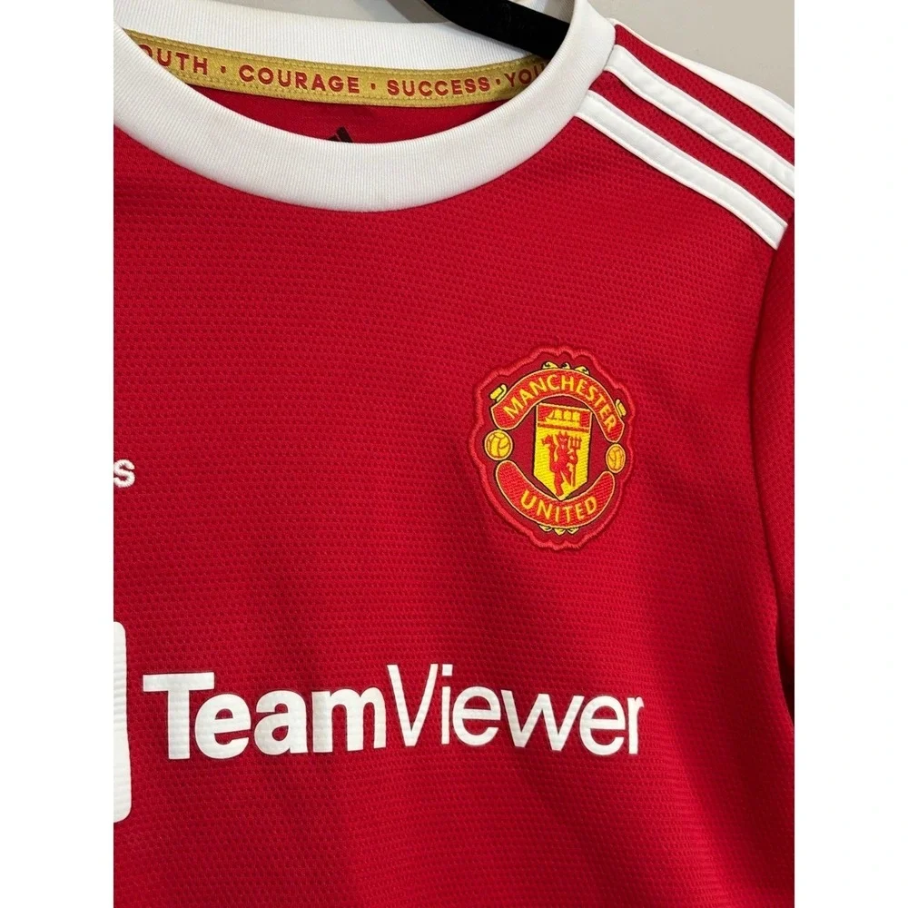 Adidas Manchester United Home Jersey Kids Youth‎ Red Soccer Shirt 11-12Y 152